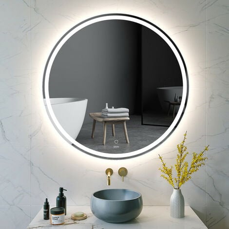 Wandspiegel mit Rahmen Metall schwarz Fensteroptik halbrund 40 x