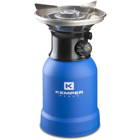 Kemper – Réchaud à gaz 1200W – Allumage piézo anti-vent – Coque ABS – Cartouche 190g Butane/Propane – 1 feu pour camping et randonnée - GAZ 190 G