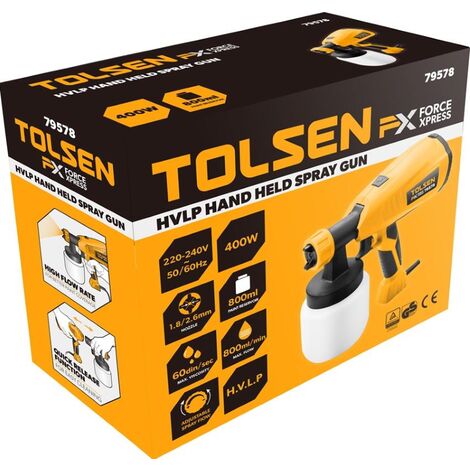 PISTOLET DE PULVE'RISATION HVLP 400W TOLSEN