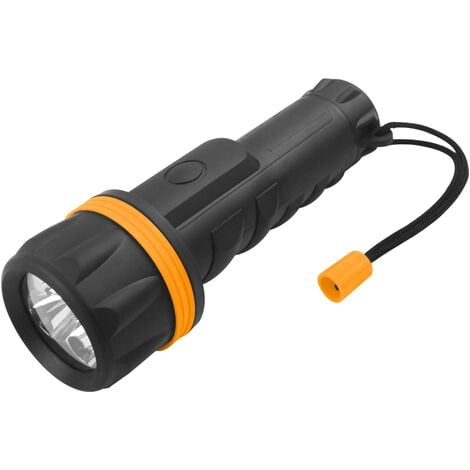 Lampe de poche LED antichoc 1W 81lm à piles 3xLR06 AA (incl) aimantée