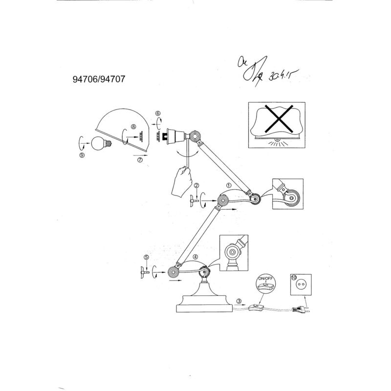 EGLO 94699 - LAMPE DE BUREAU - BORGILLIO