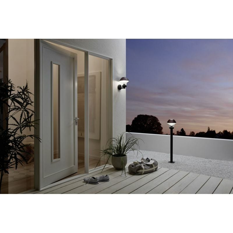 Plafonnier LED 26 W avec détecteur de mouvement Lampe de plafond moderne  avec détecteur de crépuscule Lumière de Intérieur Pour couloir salon balcon  Garage véranda bureau, Noir, Blanc froid 6000 K 