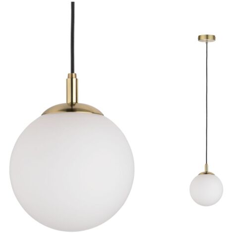 Lampe suspension Menja 1 flamme brossé 797,33 satin verre / laiton