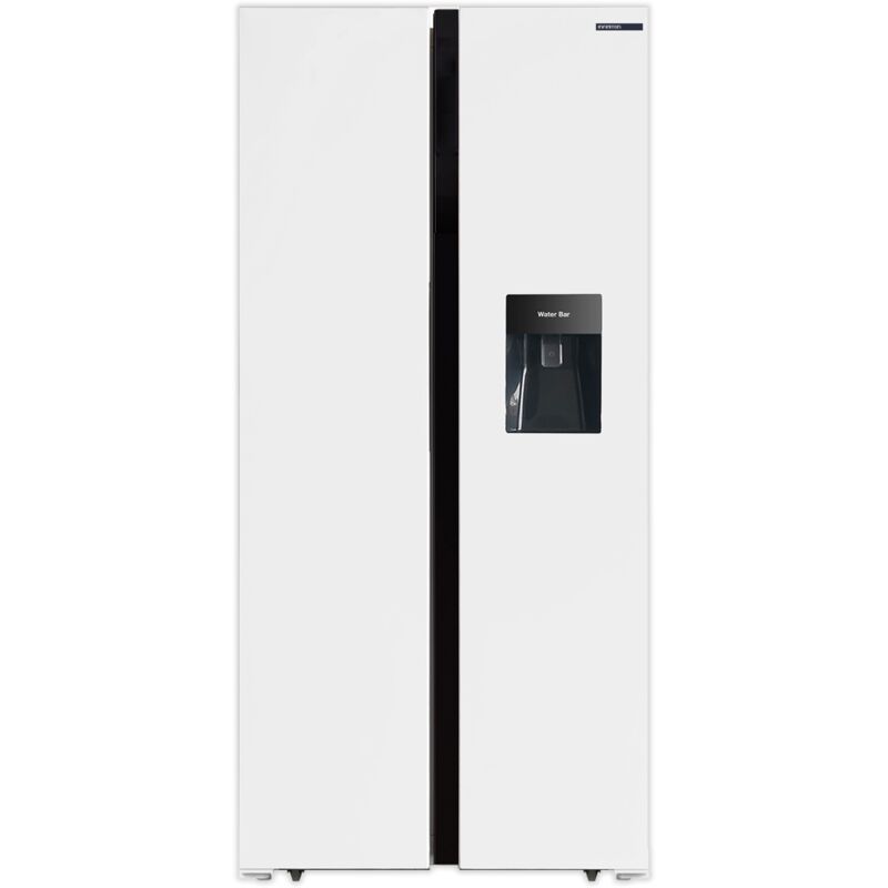 Frigorífico Americano Infiniton SBS-440DAB - Blanco, 178cm, 432 litros, A+, Dispensador de Agua, Air Circle System