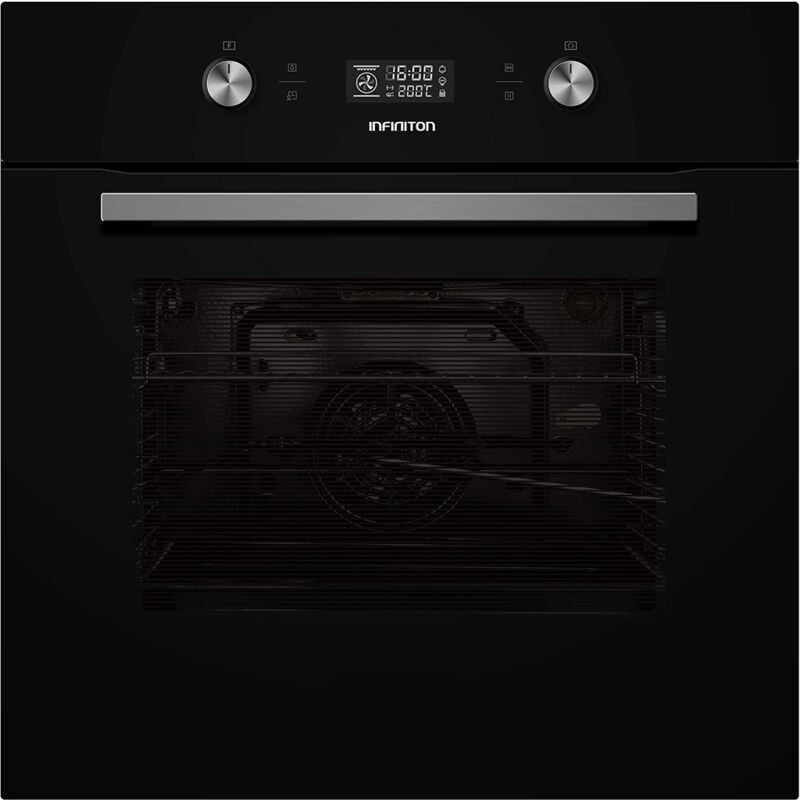 Horno pirolítico Infiniton TBPYE27 - Negro, 70L., 3200W, Modo pirolítico, Display LED, 9 funciones