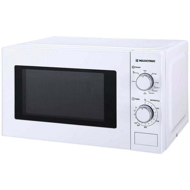 Microondas Milectric MIW-G20LTB - Blanco, 20L., 700W, Grill.