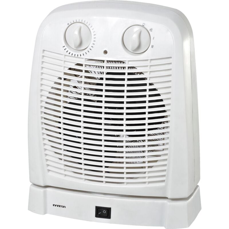 Calefactor-ventilador vertical Infiniton HBR-W350 - Blanco, 2000W, 2 niveles, sistema oscilante