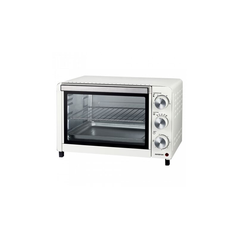 Horno eléctrico sobremesa INFINITON HSM-13B19. Blanco, 1200 W, Doble acristalamiento