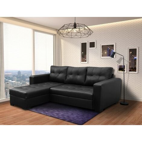 Gianni Luxury Faux Leather Chaise Sofa