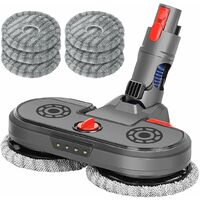 Tête de Balai Electrique pour Dyson V15 V11 V10 V8 V7 Avec Réservoir d'eau Intégré, LED Lumière, Vadrouille Lavable