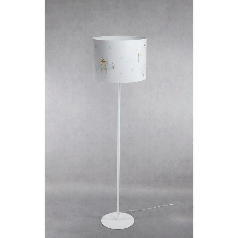 Lampada da parete per bambini 1 lampadina Metallo, diffusore in PVC blu