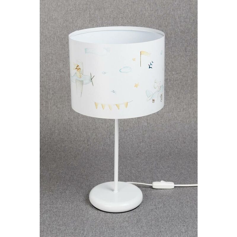 Lampada della lampada per bambini per bambini Sweet Dreams Sweet Dreams  1xe27 Max.40W PVC con colore UV White White, multicolorato H: 44 cm Ø22,5  cm con interruttore scorrevole