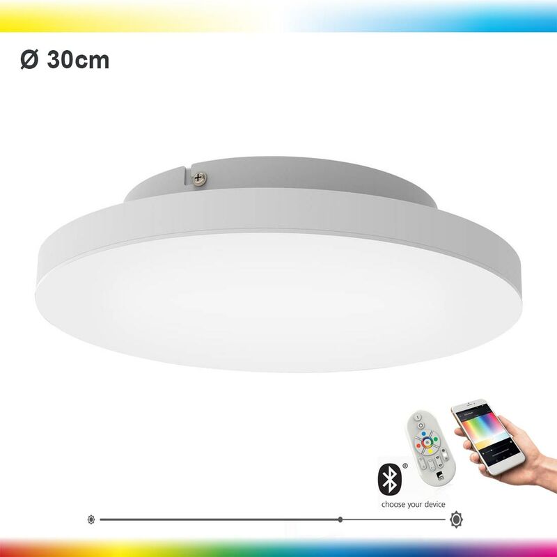 Lampada del soffitto del pannello a LED Crosslink Turcona-C Weiss H: 6 cm  Ø: 30 cm Dimmabile 2700-6500K con funzione Connect