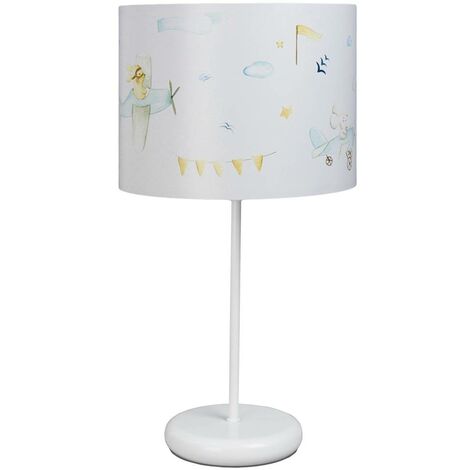 Lampada a sospensione per bambini Noah 1xE27 blu - bianco