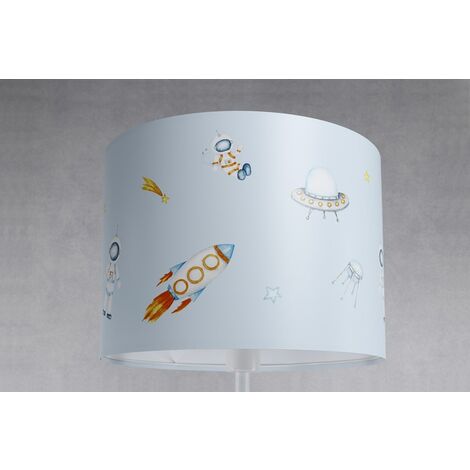 Lampada da parete per bambini 1 lampadina Metallo, diffusore in PVC blu