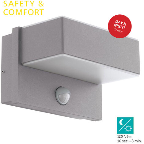 Eglo Robledo Lampada Da Parete Esterna A LED - Faretto Orientabile In Acciaio Inox E Vetro, IP44, Attacco GU10, 5W 400 Lumen, Colore Argento - 2
