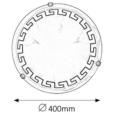 Soffitto luce Etrusco metallo vetro riso vetro in pietra / marrone