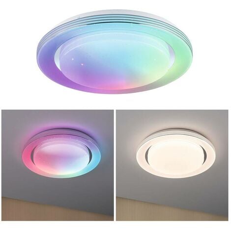 Lampada da soffitto a LED arcobaleno con effetto arcobaleno 380mm RGB,  tunicabile bianco 2650LM 230V 22W