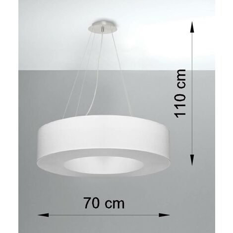 Lampada a sospensione SATURNO 70 bianco L: 70, B: 70, H: 110, E27,  dimmerabile