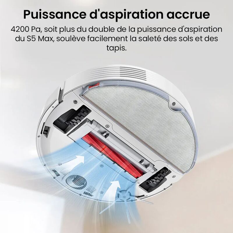 Roborock Q7 Max Plus Aspirateur Robot Laveur avec Station, 4200 Pa,3H  AUTONOMIE , Navigation LIDAR - Alger