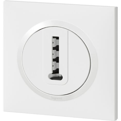 Legrand - Prise téléphone en T dooxie livrée avec plaque carrée blanche - emballage blister