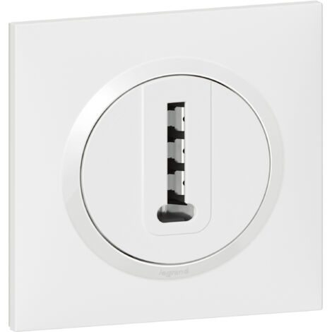 Legrand - Prise téléphone en T dooxie livrée avec plaque carrée blanche - emballage blister