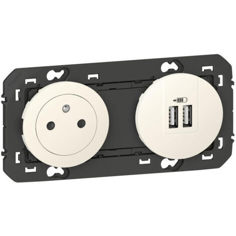 Prise de Courant Surface + Chargeur USB Dooxie - Legrand - Blanc - 600342