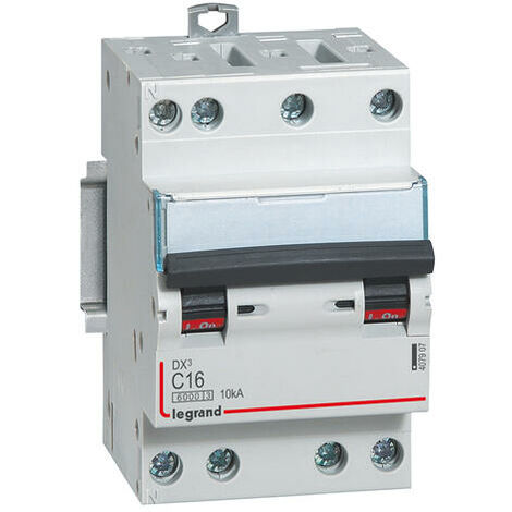 Disjoncteur Legrand DX3 16A Tétrapolaire - Courbe D 6/10kA - Protection Circuit 400V - À Vis