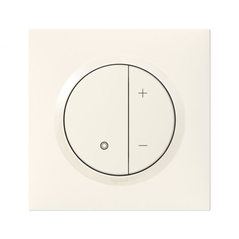 Legrand – Variateur de lumière complet 2 fils sans neutre – Plaque carrée blanche – Installation facile pour éclairage LED et halogène (1/3)