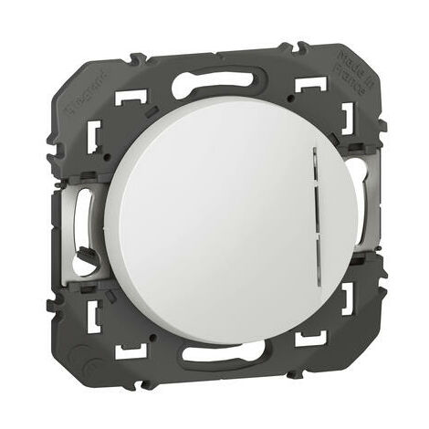 Legrand – Poussoir composable avec voyant lumineux 6A 250V – Montage encastré ou en saillie – Thermoplastique blanc – 600016