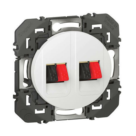 Prise haut-parleur - Double - Dooxie - Legrand - Blanc - 600382