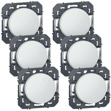 Legrand – Lot de 6 interrupteurs va et vient 10A – Installation rapide sans outil – Compatible 250V – Pour éclairage en va-et-vient