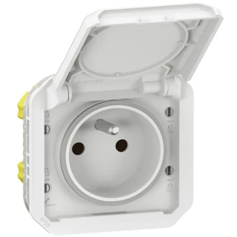 Prise de courant 2P+T Plexo composable blanc LEGRAND 069621L