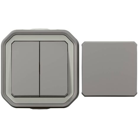 TRANSFORMEUR RÉVERSIBLE EN SAILLIE PLEXO LEGRAND GRIS 069719L (1/4)