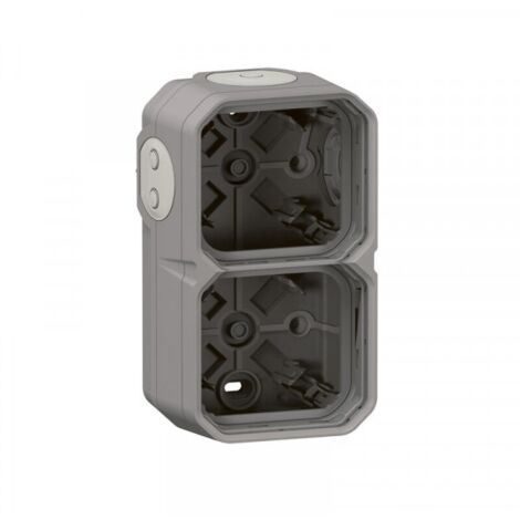 Legrand – Boîte de dérivation étanche IP55 2 postes horizontaux et verticaux – 4 embouts à membrane – Protection UV – Pour chantiers humides
