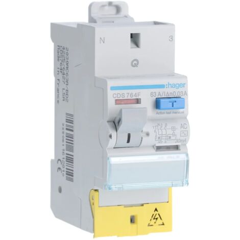 Hager CDS764F Interrupteur différentiel SanVis 63A 30mA type AC auto 230V
