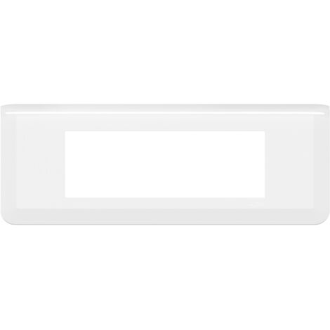 Plaque de finition horizontale Mosaic Legrand - 6 modules - Blanc