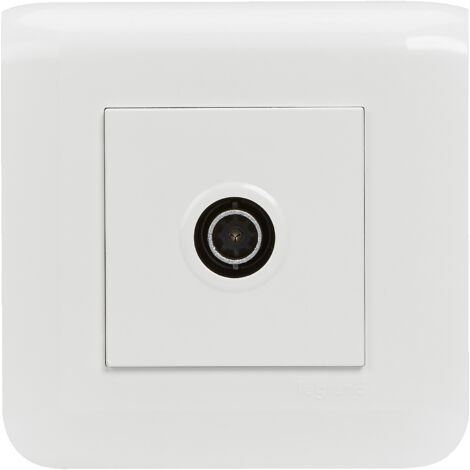 Legrand – Prise TV à vis complète blanche – Compatible TNT et UHD – Installation rapide avec bornes automatiques – Pour montage encastré