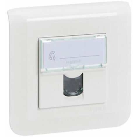 Legrand – Prise RJ45 CAT 6 à vis complète – Connectivité haut débit – Norme NF C 15-100 – Installation facile à vis – Compatible PC et imprimantes