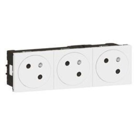 LEGRAND MOSAIC TRIPLE PRISE DE COURANT 2P+T BLANC EU - 278165L