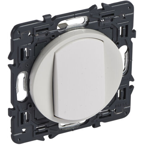 Legrand – Interrupteur va et vient blanc sans plaque – Poussoir pour installation électrique – Compatible avec gamme Céliane – Pour montage en saillie