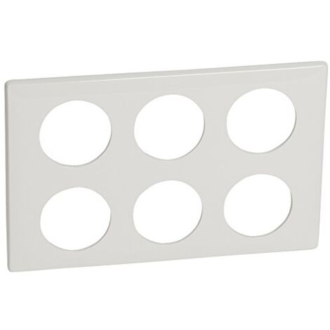Plaque Legrand Céliane laquée 2x3 postes blanc – Compatible support Batibox – Installation facile – 68609