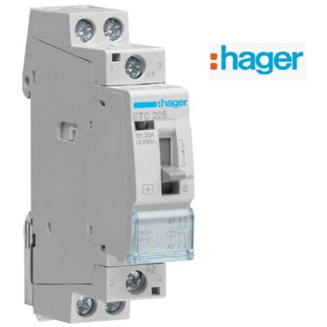 Hager Contacteur chauffe-eau jour / nuit - 25A - 2F - 230 V ETC225