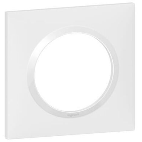 Legrand – Plaque carrée Dooxie 1 poste blanc – Plastique thermoplastique – Finition brillante – Installation facile – 600801 (1/10)