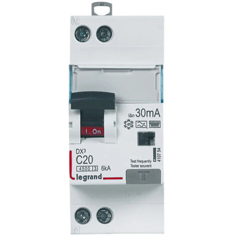Legrand Disjoncteur Différentiel 20A Type F 30mA - Courbe C - DX³4500 1P+N