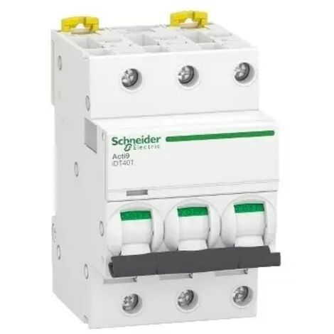 disjoncteur - schneider acti9 idt40t - 3 pôles - 20a - courbe d - 6 ka - schneider electric a9p32320 (1/3)