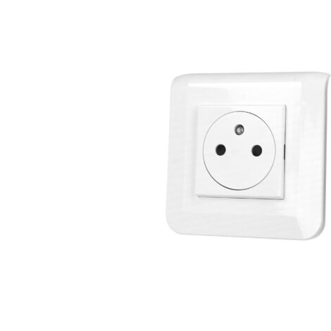 Legrand – Prise de courant 2P+T blanc – Intensité 16A – Tension 250V – Fixation à vis – Design carré pour intégration esthétique