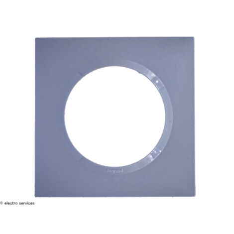 Legrand – Plaque de finition carrée 1 poste – Gamme Dooxie – Finition thermoplastique gris plume – Installation rapide sur interrupteur