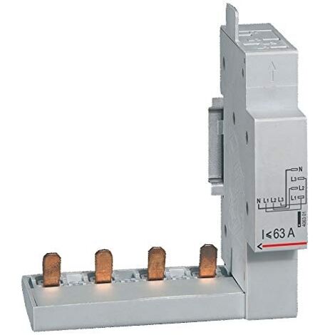 Module de raccordement par peigne 4 pôles – Intensité 63A – Connexion automatique – Compatible Legrand DX³, DX³-ID, DX³-IS