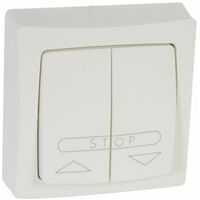 Legrand – Poussoir pour volets roulants – Appareillage saillie complet blanc – Résistance à l'humidité IP2X – Installation simple en saillie